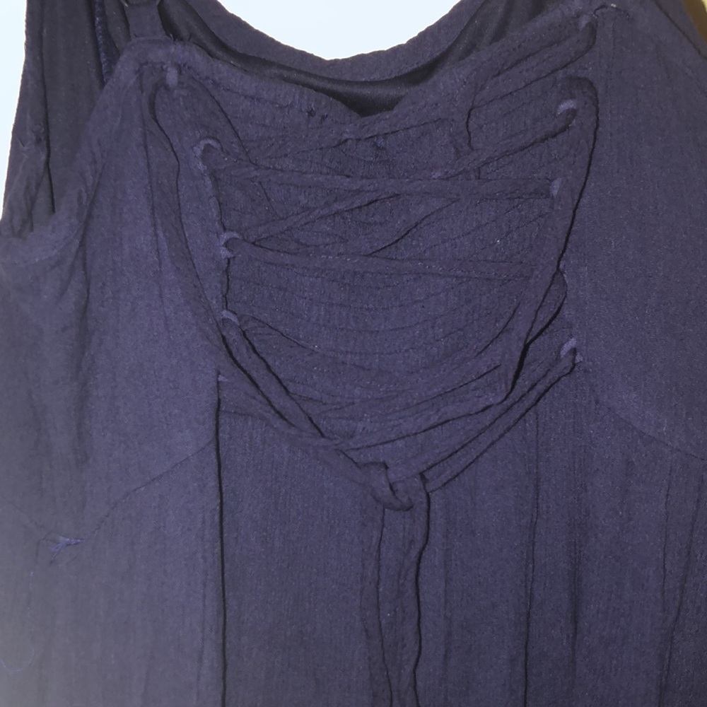 Beautiful Torrid 1 (sz 14-16) gauze maxi dress adjustable straps. TT - Picture 3 of 6